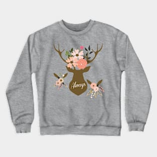 Floral Deer Crewneck Sweatshirt